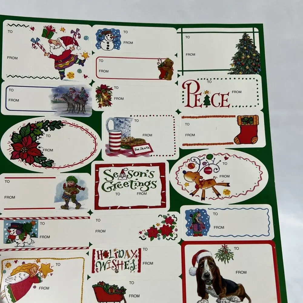 Vintage & Modern Christmas Gift Stickers Tags Labels 250+ Bears Cats Santa +more